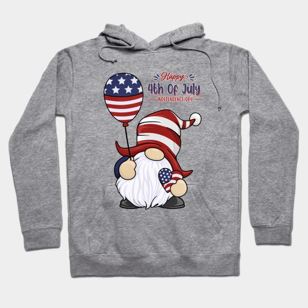 Fourth of July Gnome Hoodie by TheRoverhate